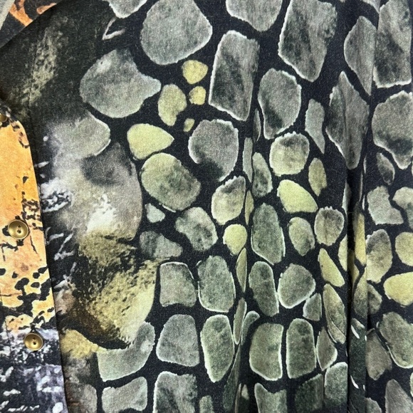 Simply Arts by Dolcezza Graphic Artistic Long Sleeve Tunic Blouse Size XXL - Picture 10 of 14